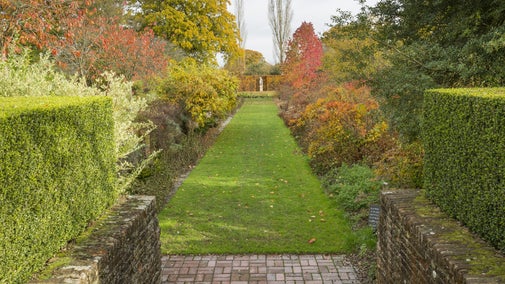 The Moat Walk in Autumn at Sissinghurst Castle Garden